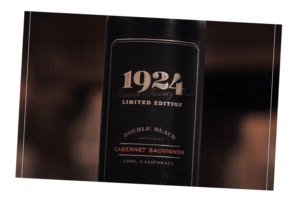 Cropped photo of a 1924 Cabernet Sauvignon bottle