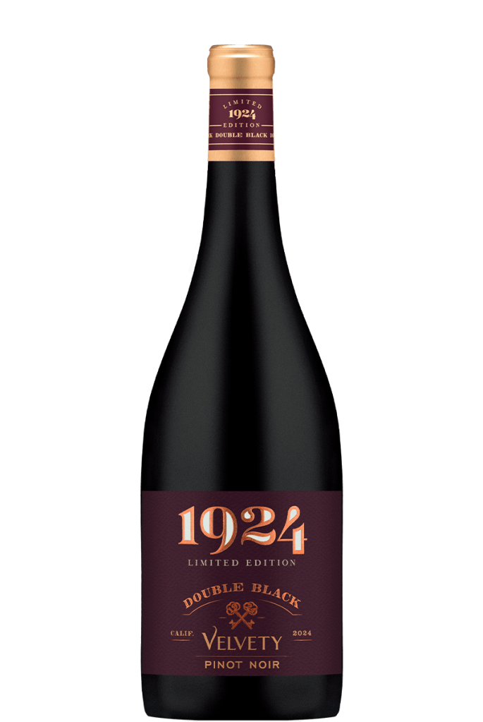 A bottle of 1924 Velvety Pinot Noir